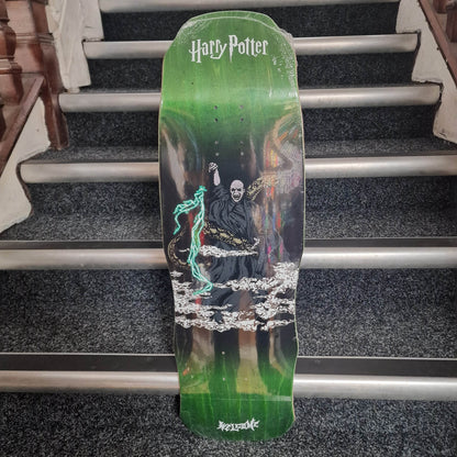 Welcome Skateboards 9.75 Welcome x Harry Potter Voldemort on Dark Lord Green Stain 9.75" Skateboard Deck