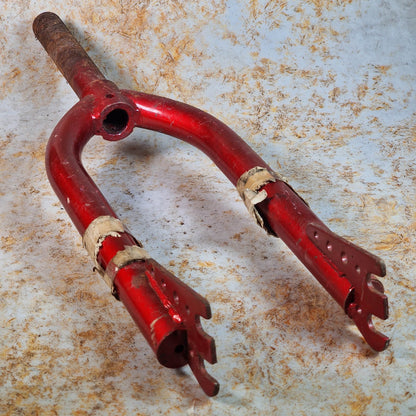 Whitefield Old School BMX Red Dual Dropouts Whitefield Pro Old School 1" Threaded Forks NOS Survivor