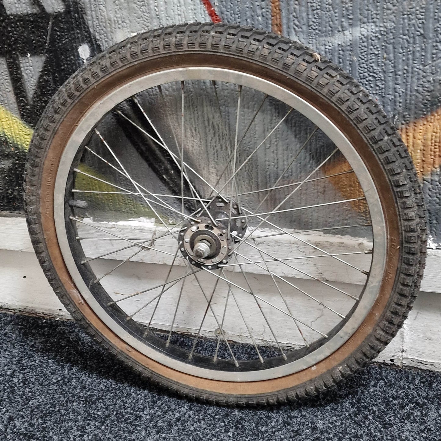 Whitefield Old School BMX Whitefield Survivor Old School Survivor Front Wheel Alloy Rim Black/Silver