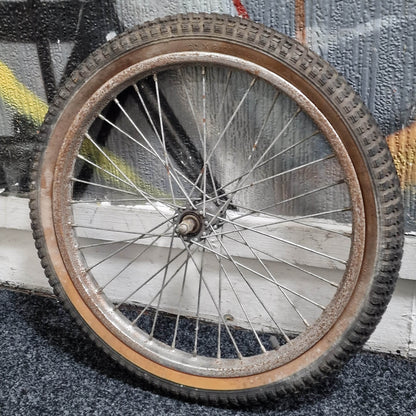 Whitefield Old School BMX Whitefield Survivor Old School Survivor Front Wheel Steel Rim Black/Chrome