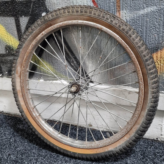 Whitefield Old School BMX Whitefield Survivor Old School Survivor Front Wheel Steel Rim Black/Chrome