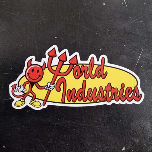 World Industries Skateboards World Industries Oval Logo Die Cut Sticker