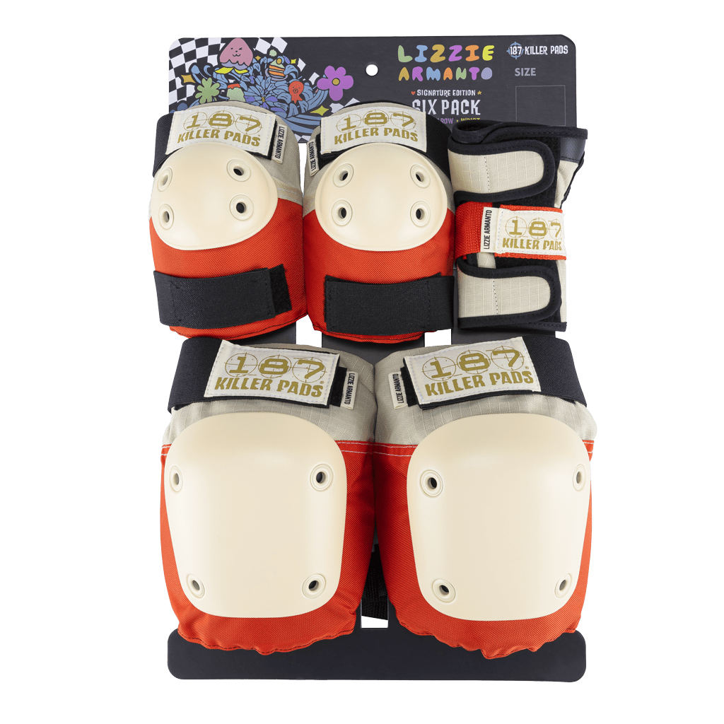 187 Protection 187 Killer Pads Adult Six Pack Set Lizzi Armanto Orange