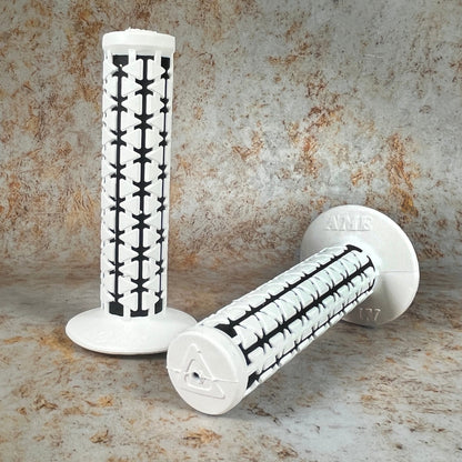 A'ME Old School BMX White over Black A'ME BMX Dual Grips