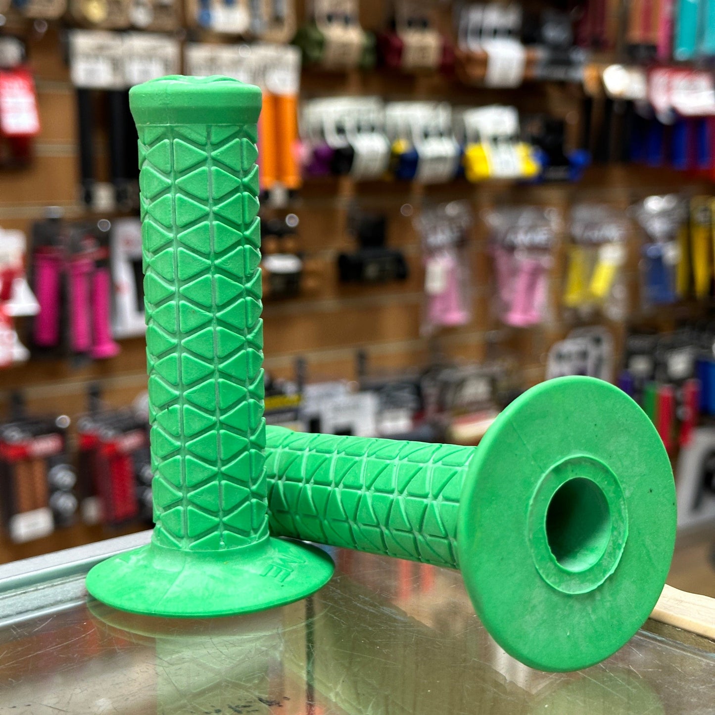 A'ME Old School BMX Green A'ME BMX Tri Grips