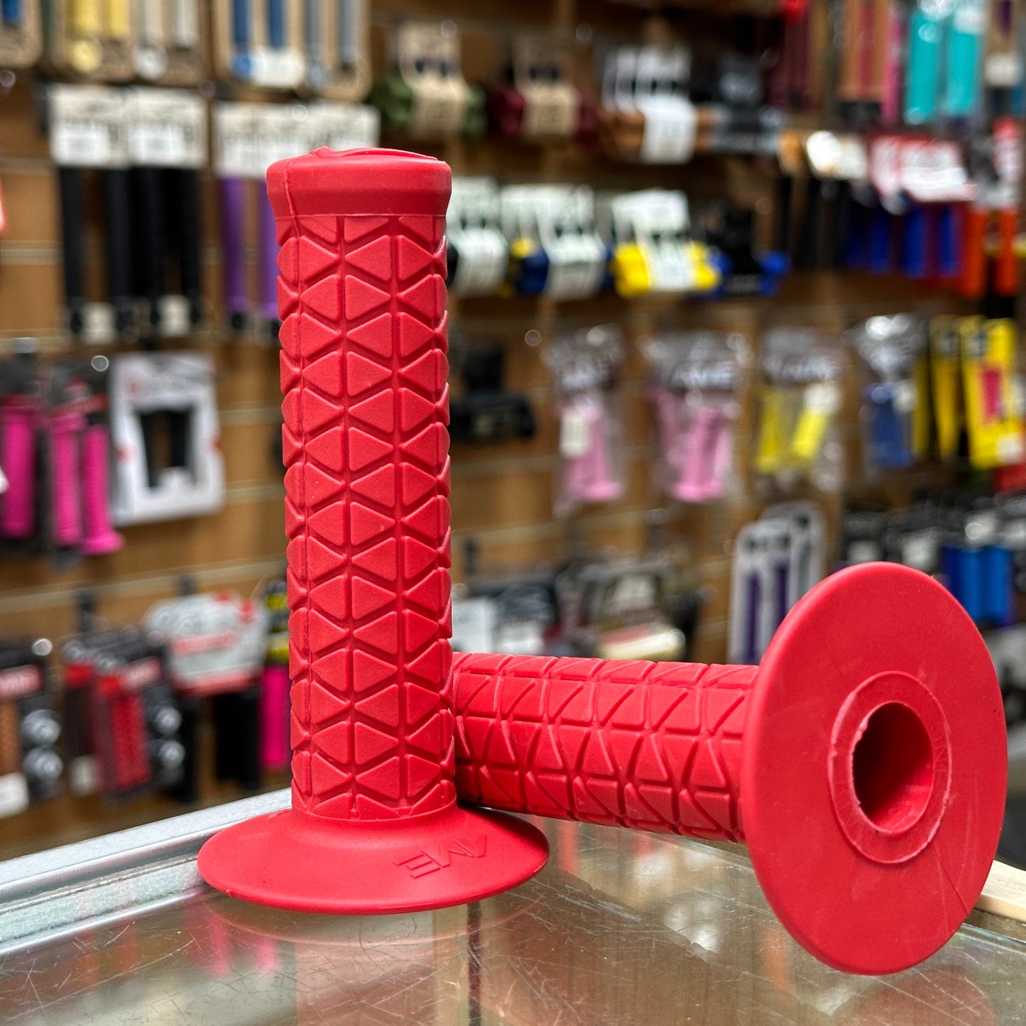 A'ME Old School BMX Red A'ME BMX Tri Grips