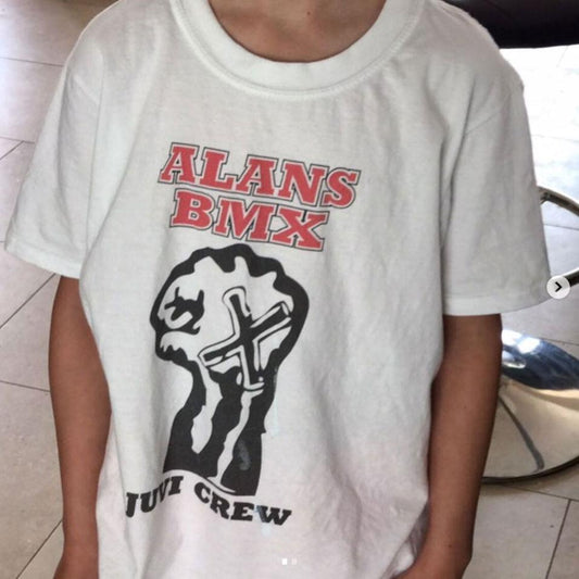 Alans BMX Clothing & Shoes Alans Juvi Crew T-shirt White