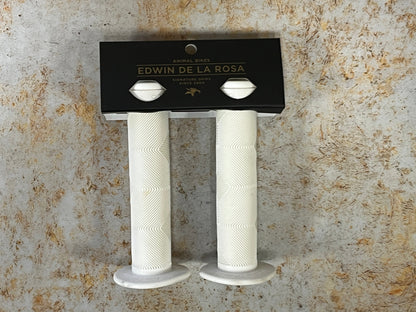 Animal Bikes BMX Parts White Animal Bikes Edwin Grips with Flange