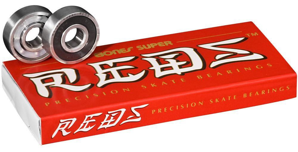 Bones Skateboards Bones Skateboard Bearings Super Reds 8 Pack