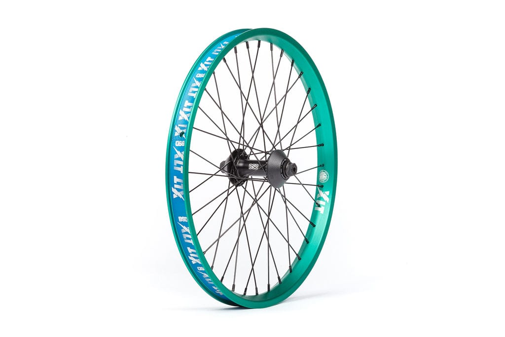 BSD BMX Parts Teal BSD Front Street Pro x XLT Front Wheel with Hubguards