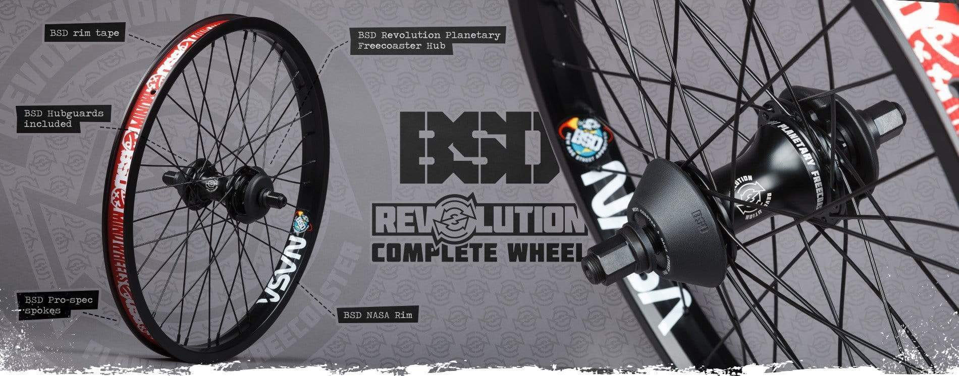 BSD BMX Parts BSD Mind Revolution x NASA Rear Freecoaster Wheel