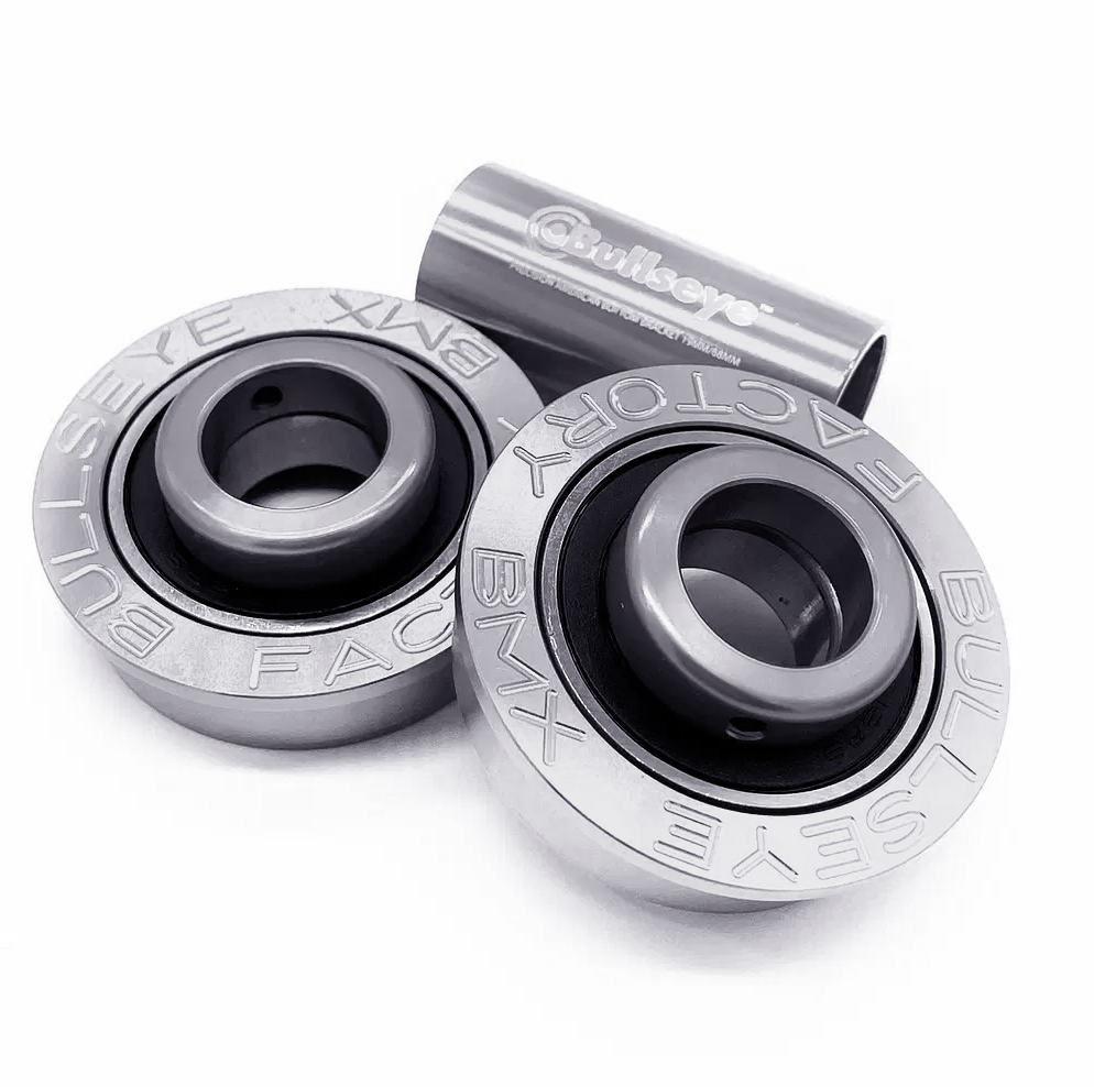 Bullseye Old School BMX Polished Bullseye Billet American Bottom Bracket