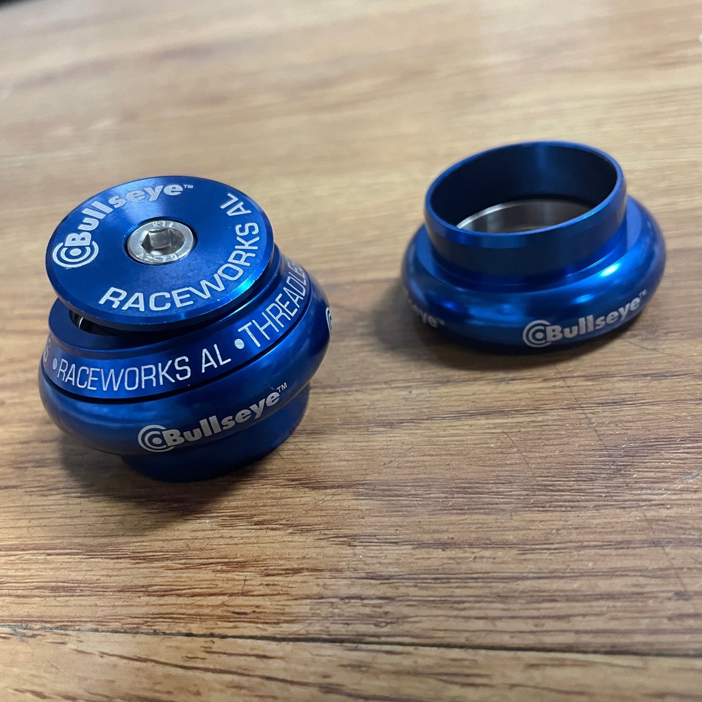 Bullseye BMX Parts Blue Bullseye Raceworks 1 1/8" Press In Alloy Headset