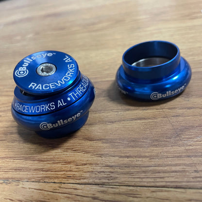 Bullseye BMX Parts Blue Bullseye Raceworks 1 1/8" Press In Alloy Headset