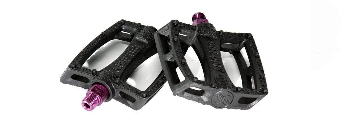 Colony BMX Parts Black w/ Purple Axle Colony Fantastic Plastic Pedals