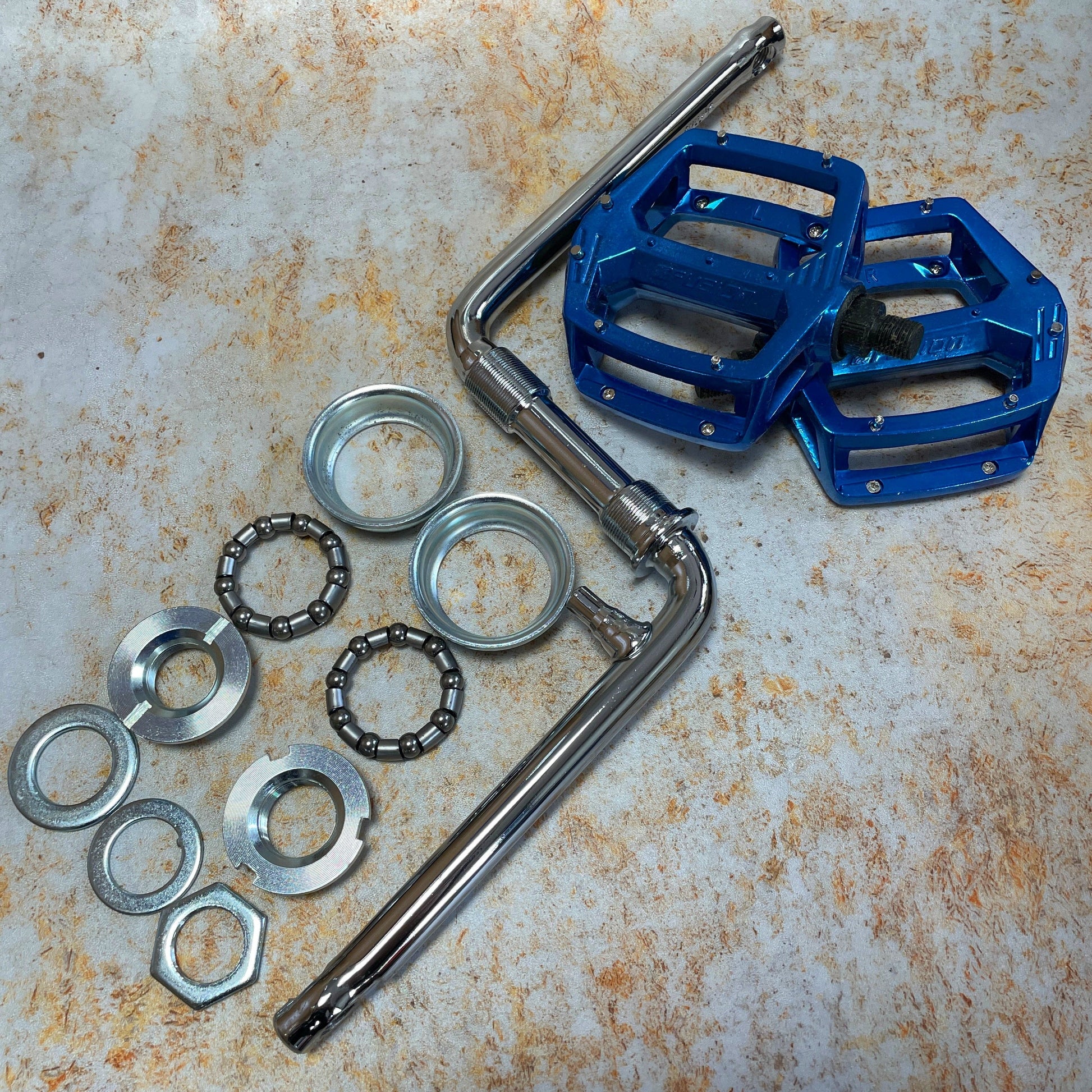bmx pedal crank Darxide Old School BMX Crank BB and Haro Pedal Combo