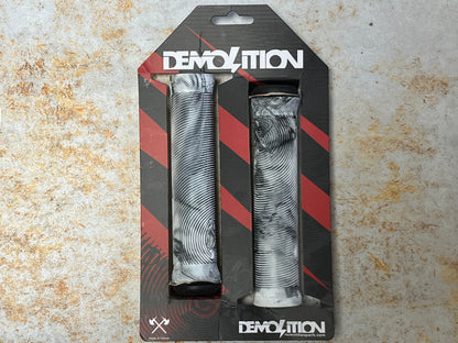 Demolition BMX BMX Parts Black/White Demolition Axes Flangeless Grips