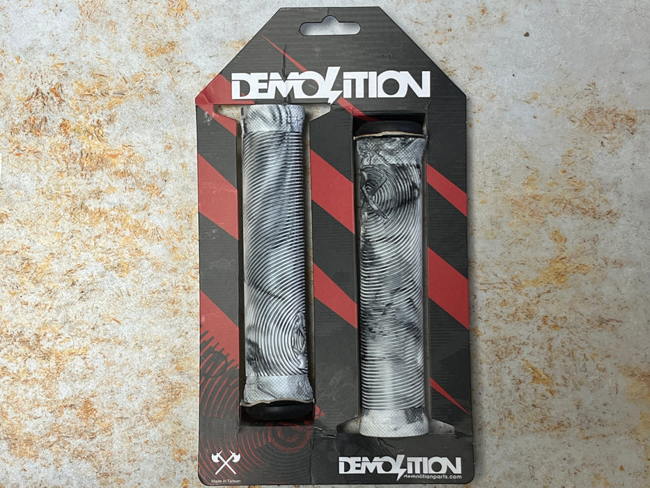 Demolition BMX BMX Parts Black/White Demolition Axes Flangeless Grips