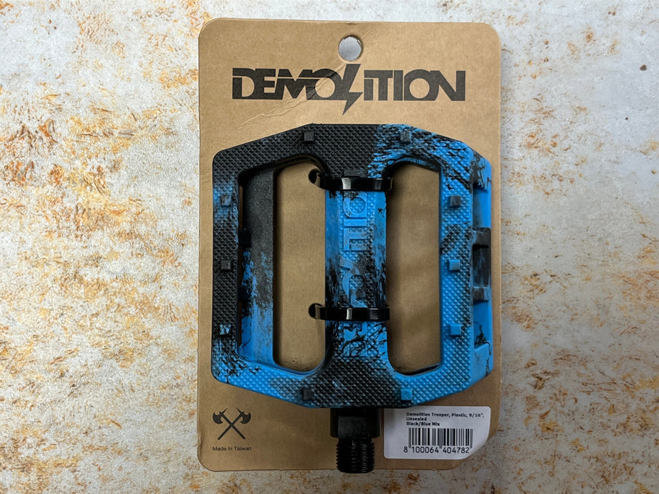 Demolition BMX BMX Parts 9/16" / Black/Blue Demolition Trooper Nylon Pedals