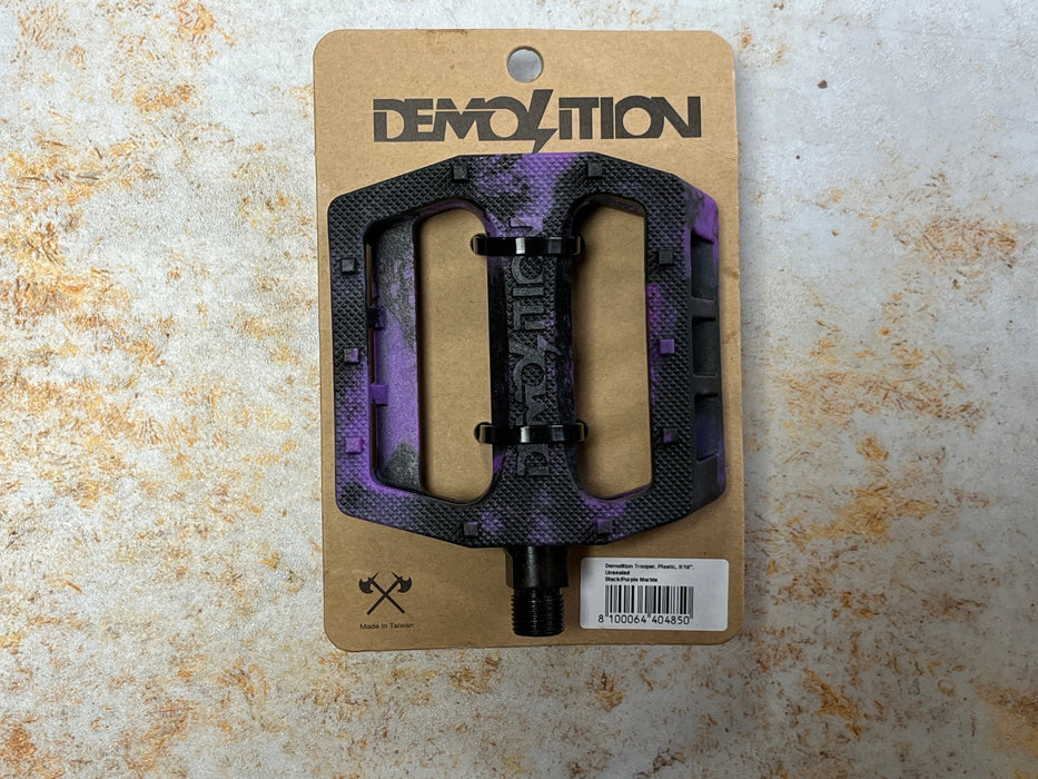 Demolition BMX BMX Parts 9/16" / Purple/Black Demolition Trooper Nylon Pedals