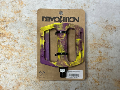 Demolition BMX BMX Parts 9/16" / Purple/Yellow Demolition Trooper Nylon Pedals