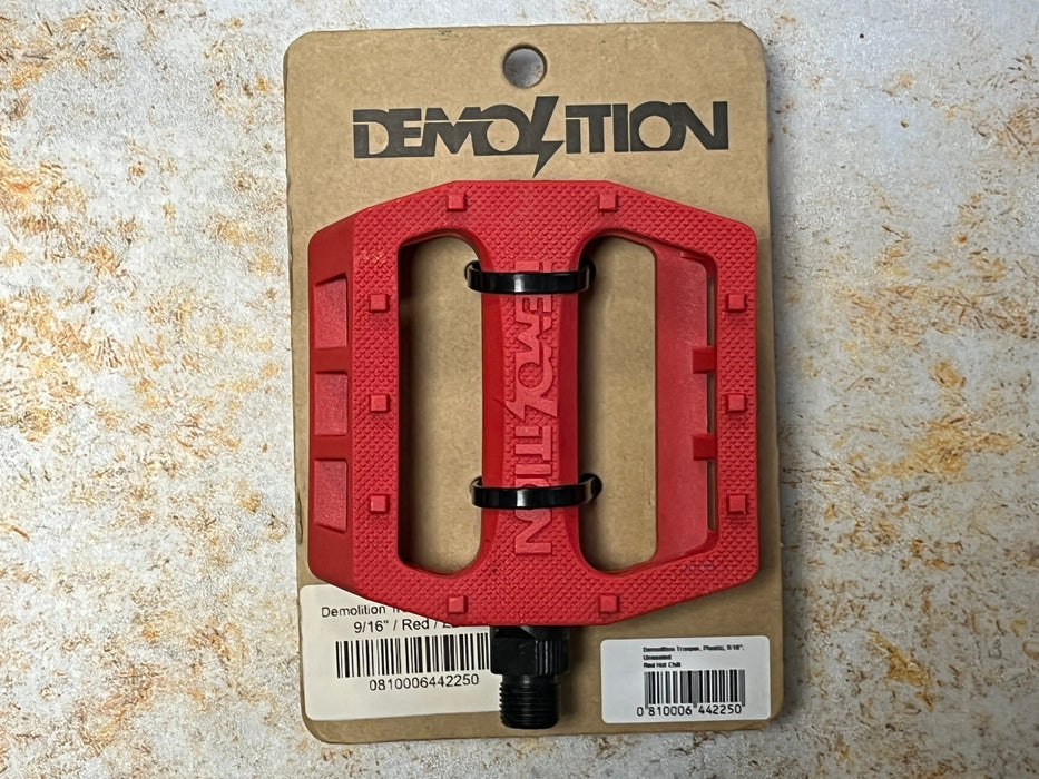 Demolition BMX BMX Parts 9/16" / Red Demolition Trooper Nylon Pedals