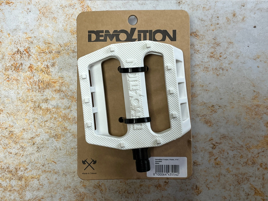 Demolition BMX BMX Parts 9/16" / White Demolition Trooper Nylon Pedals