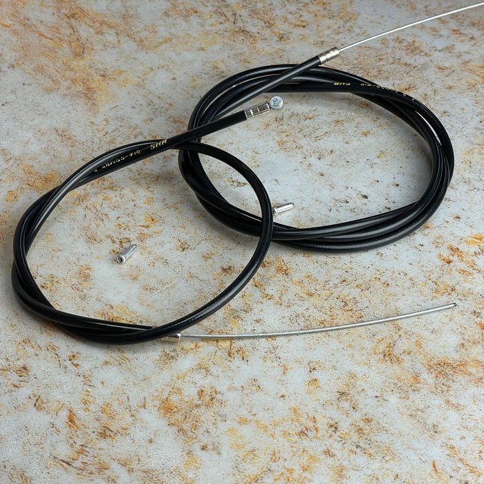 Dia-Compe Old School BMX Black Dia-Compe Brake Cables Pair Front and Rear