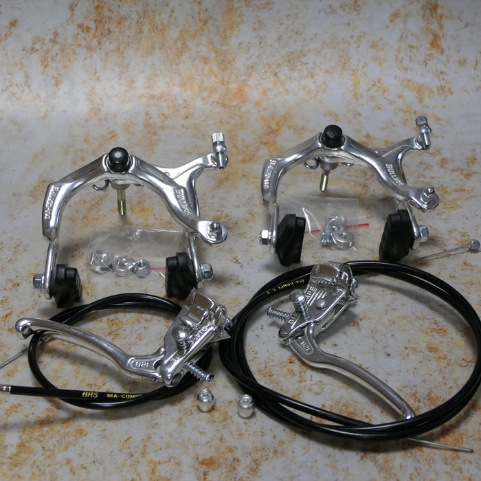 Dia-Compe Old School BMX Dia-Compe Bulldog Complete Brake Kit Silver