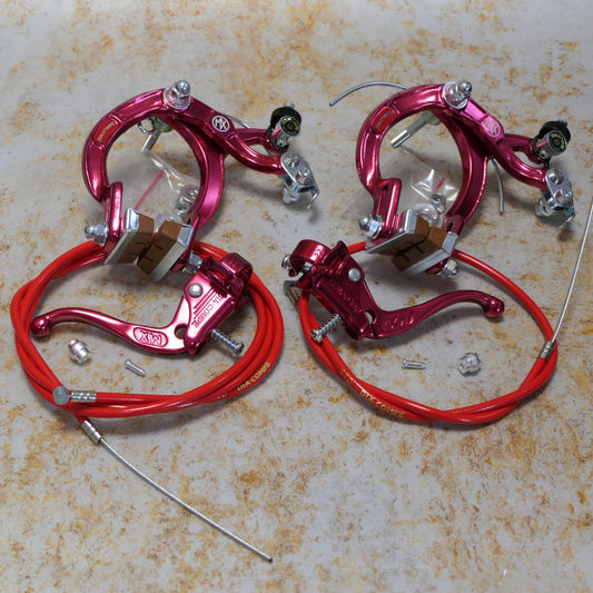 Dia-Compe Old School BMX Dia-Compe MX-1000/Tech-4 Complete Brake Set Red