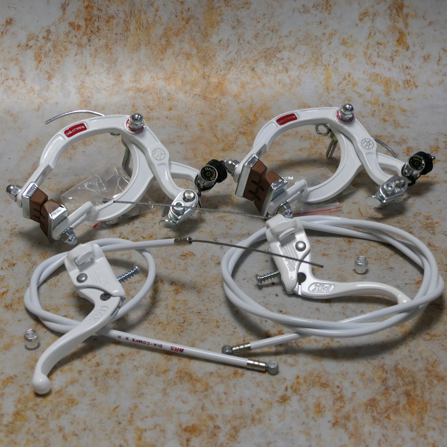 Dia-Compe Old School BMX Dia-Compe MX-1000/Tech-4 Complete Brake Set White