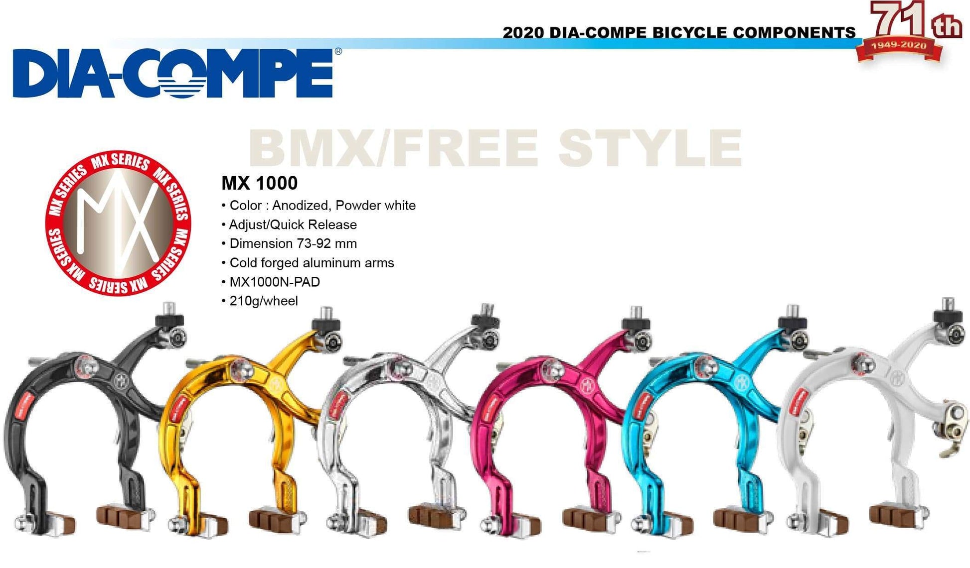 Dia-Compe Old School BMX Dia-Compe MX1000 Brake White