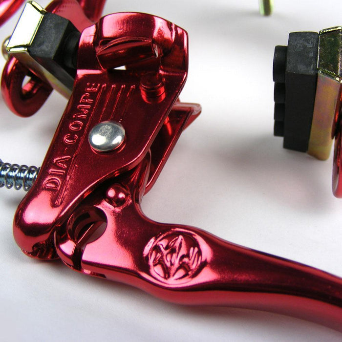 Dia-Compe Old School BMX Dia-Compe MX890 Complete Brake Set Red with Dia-Compe Cables