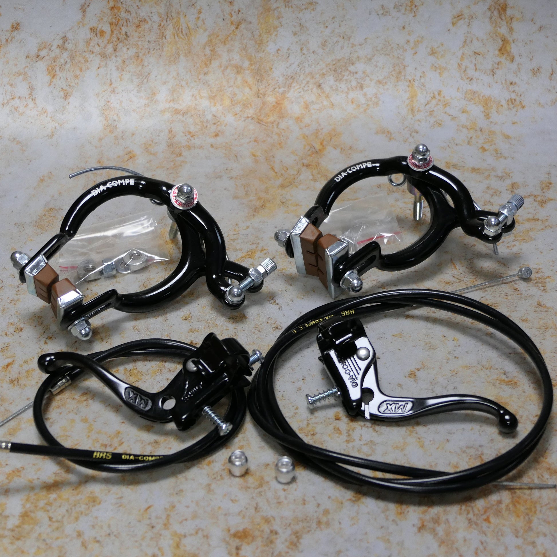 Dia-Compe Old School BMX Dia-Compe MX890 / Tech-4 Complete Brake Kit Black