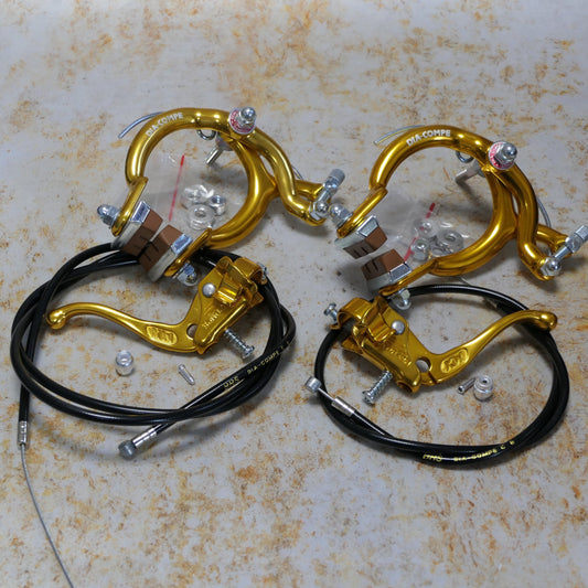 Dia-Compe Old School BMX Dia-Compe MX890 / Tech-4 Complete Brake Kit Gold