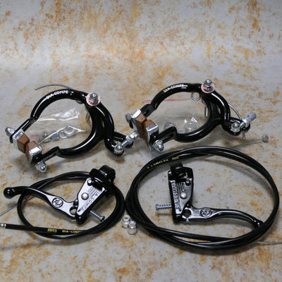 ALTA White Old School BMX Brake Set Complete - Caliper, Cable & Lever For Vintage Bikes