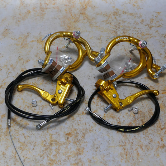 Dia-Compe Old School BMX Dia-Compe MX890 / Tech-III Complete Brake Kit Gold