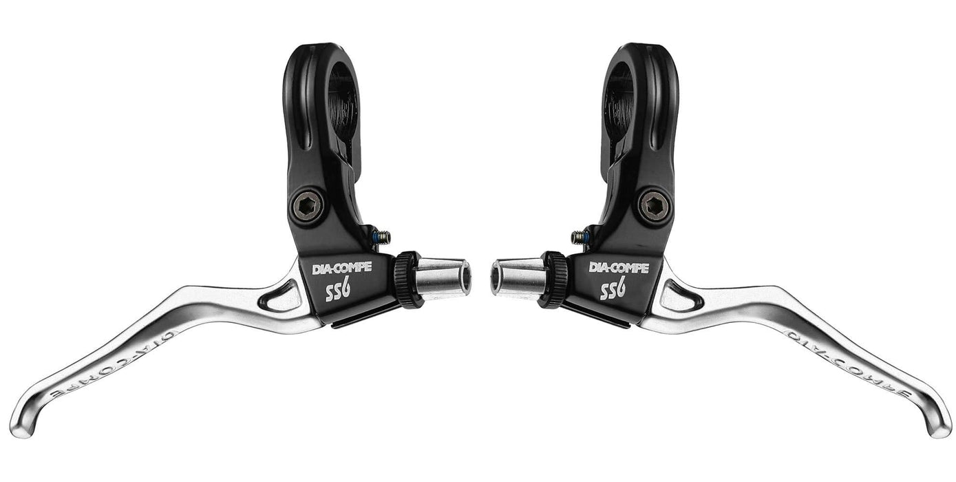 Dia-Compe SS6 MTB Levers Pair Black/Silver