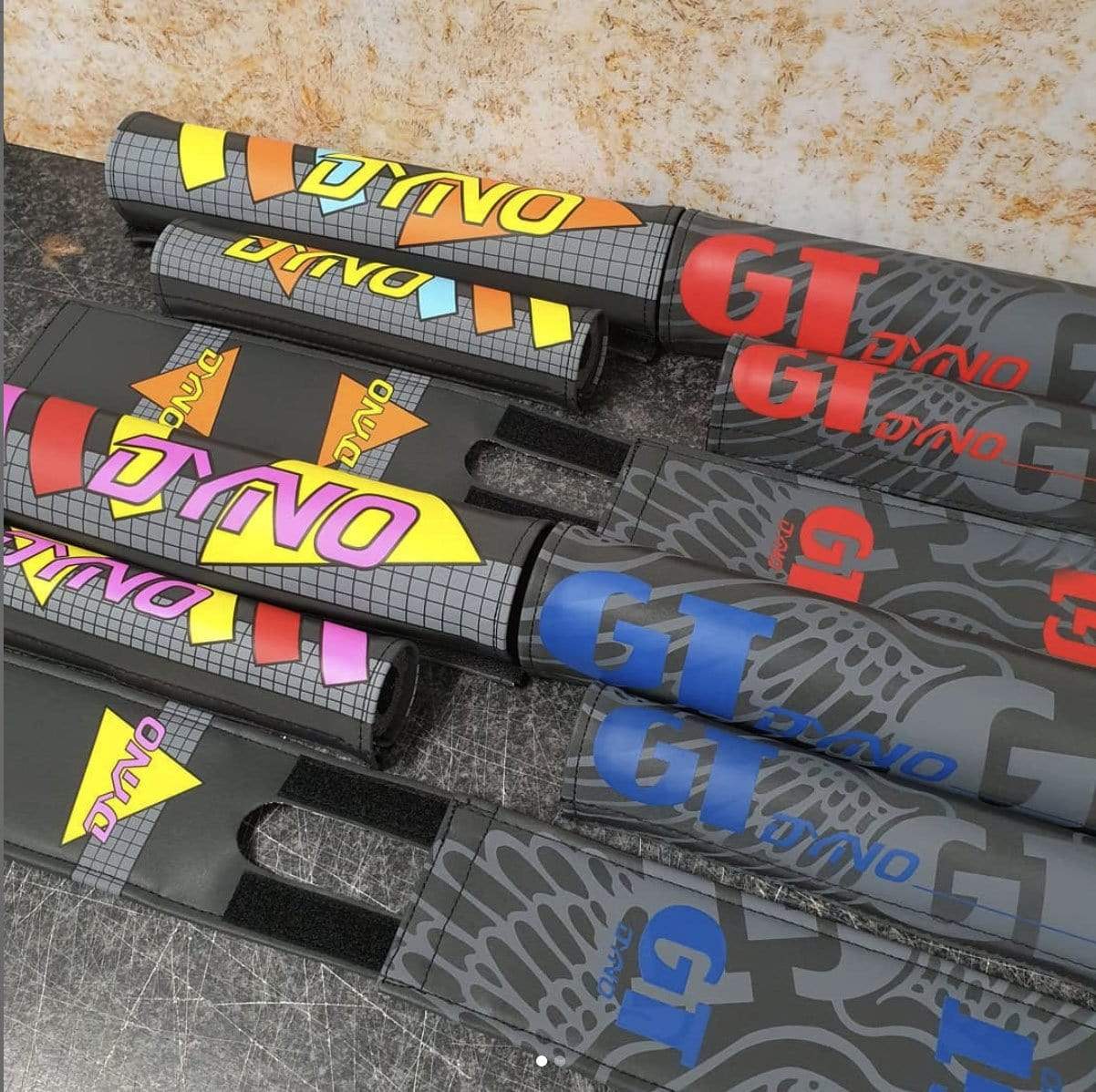 GT Old School BMX Dyno GT BMX 1987 Design Pad Set Black / Yellow