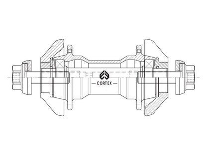 Eclat BMX Parts Black Eclat Cortex Front Hub