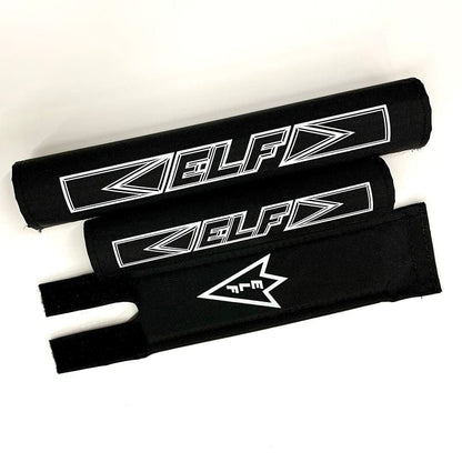 Flite Old School BMX Black ELF 1983 Logo Old School BMX Pad Set