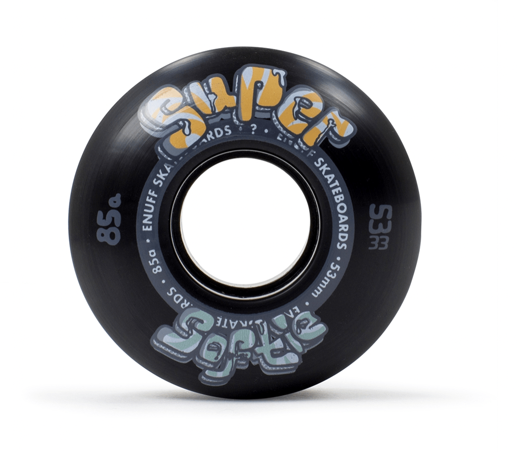 Enuff Skateboards 53mm Enuff Super Softie Skateboard Wheels Black