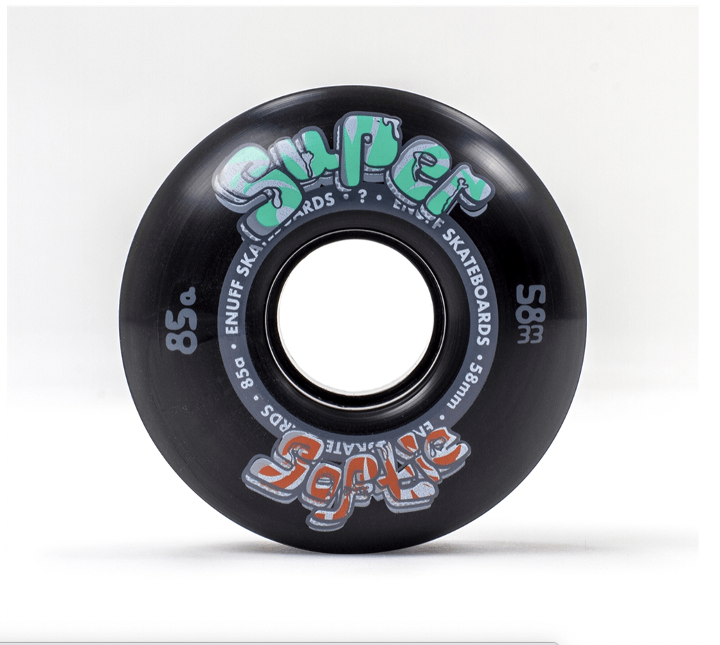 Enuff Skateboards 54mm Enuff Super Softie Skateboard Wheels Black