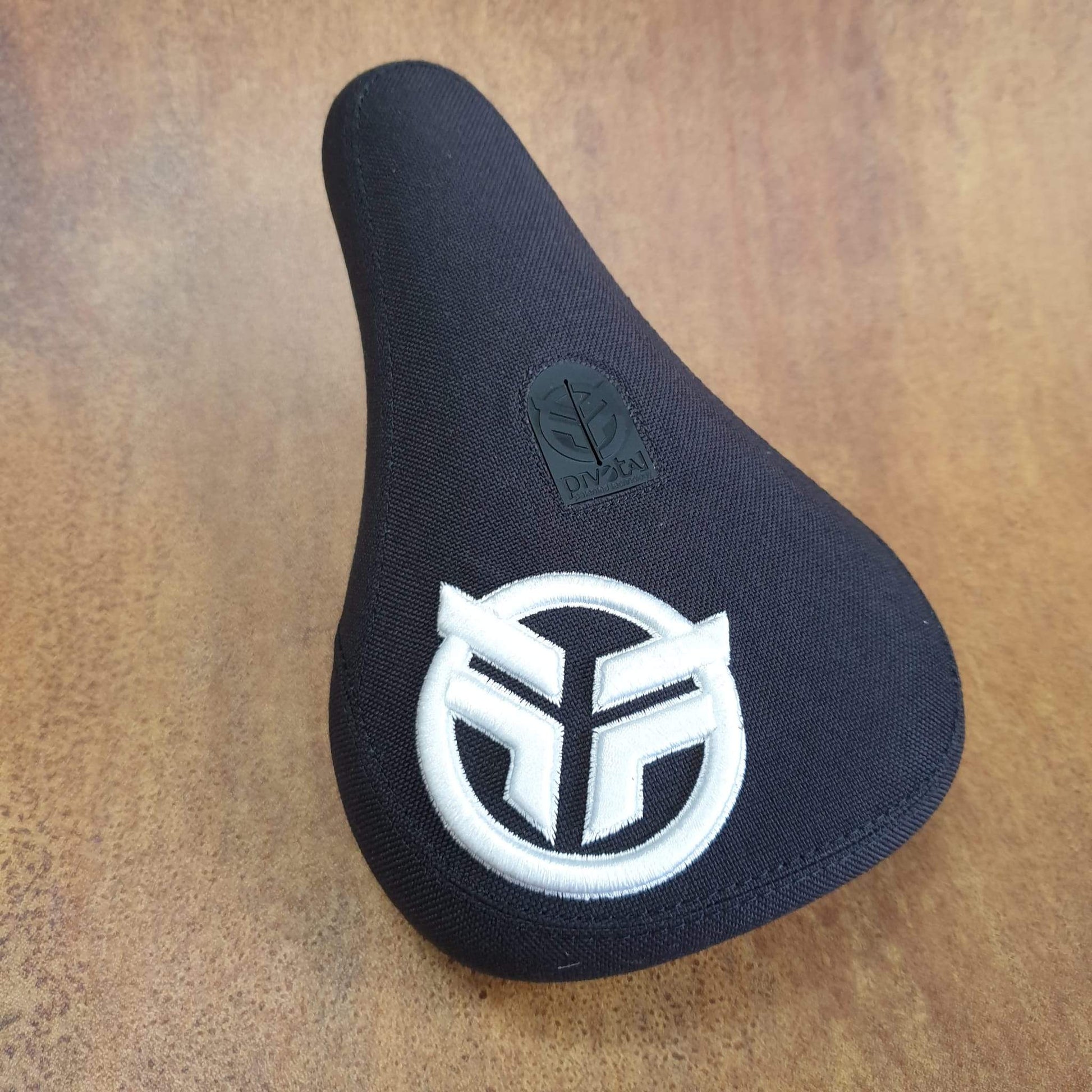 Federal BMX Parts Federal Mid Pivotal Logo Seat Black with Raised White Embroidery