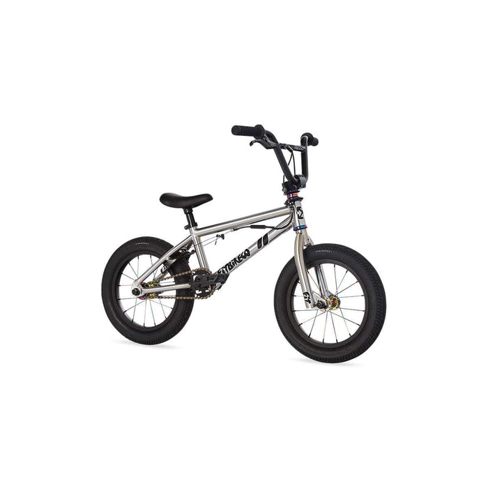 Fit Bike Co BMX Bikes Caiden Brushed Chrome Fit Bike Co 2023 Misfit 14 Inch Bike Caiden Brushed Chrome