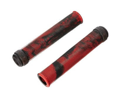 Fit Bike Co BMX Parts Red/Black Swirl Fit Bike Co Savage V2 Flangeless Grips