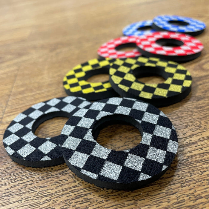 Flite Old School BMX Flite Grip Donuts Anodised Checkers