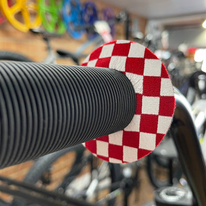 Flite Old School BMX Red/White Flite Grip Donuts Checkers