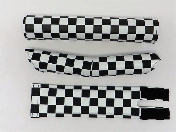 Flite Old School BMX Flite Old School BMX 3 Piece V-bar Pad Set Checkers