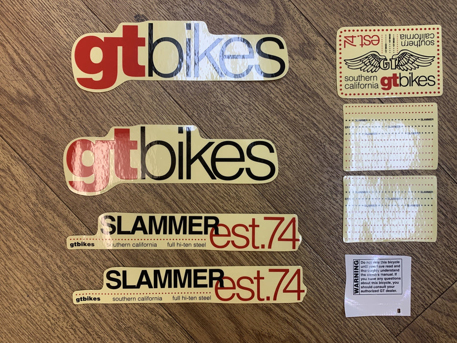 GT BMX 2010 Frame Sticker Set